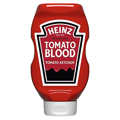 Heinz Tomato Blood Tomato Ketchup 567g (Imported) - Fun Halloween-themed ketchup in a large 567g bottle.