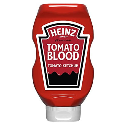 Heinz Tomato Blood Tomato Ketchup 567g (Imported) - Fun Halloween-themed ketchup in a large 567g bottle.