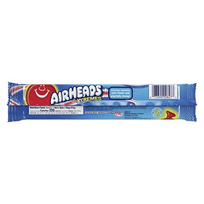 Airheads Xtremes Blue Raspberry Belt (Pack of 18) - Extreme Flavor!