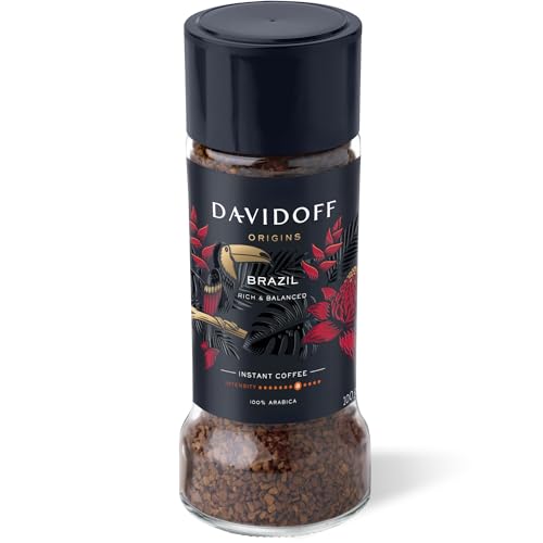 Davidoff Origins Brazil Flavour Instant Coffee, 3.53 oz ℮ 100 g, Granule, Glass Bottle - Brazilian boldness!