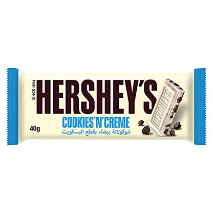 HERSHEY'S Cookies 'N' Créme Chocolate, 6 X 40 Gm - Six 40g bars of Cookies 'N' Crème chocolate.