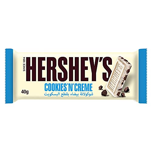 Hershey's Cookies 'N' Crème Chocolate, 2 x 40 g - Two 40g bars of Cookies 'N' Crème chocolate.