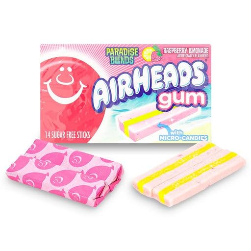 Airheads Paradise Blends Imported Chewing Gum - 14 Sticks Each - Pack of 12 - Tropical Escape!