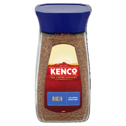 Kenco Rich Full, Bodied Intense Roast Coffee, Red & Blue, 200 g - Experience the rich flavor of Kenco Rich Full-Bodied Intense Roast Coffee, Red & Blue, 200g.