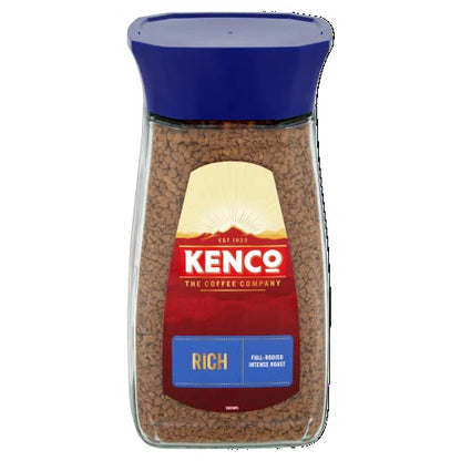 Kenco Rich Full, Bodied Intense Roast Coffee, Red & Blue, 200 g - Experience the rich flavor of Kenco Rich Full-Bodied Intense Roast Coffee, Red & Blue, 200g.