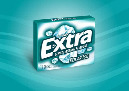 Wrigley's Extra Long Lasting Flavour Polar Ice - Box of 10, 400g - Stay Refreshed!