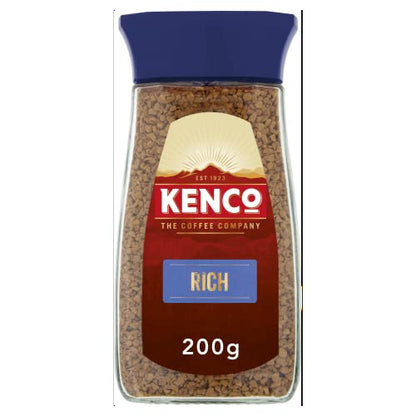 Kenco Rich Full, Bodied Intense Roast Coffee, Red & Blue, 200 g - Experience the rich flavor of Kenco Rich Full-Bodied Intense Roast Coffee, Red & Blue, 200g.