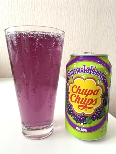 Chupa Chups Grape Sparkling Soda, 345ml (Imported) - Grape soda delight