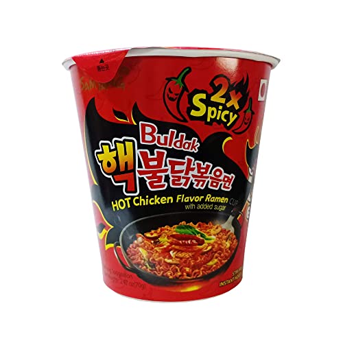 Samyang Hot Chicken 2X Spicy Buldak Cup Noodle, 70 grams