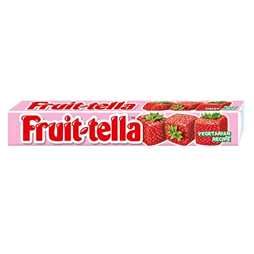 Fruitella Strawberry, 6 X 36 Gram - Six packs of strawberry-flavored chewy candy! Perfect for sharing and enjoying the sweet strawberry flavor!