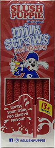 Slush Puppie The Original Milk Straws Red Cherry 13 Straws 78g