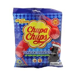 Chupa Chups Mini Cola & Strawberry Flavour Lollipops 10 Pcs Packet, 100g - Mini cola & strawberry lollipops