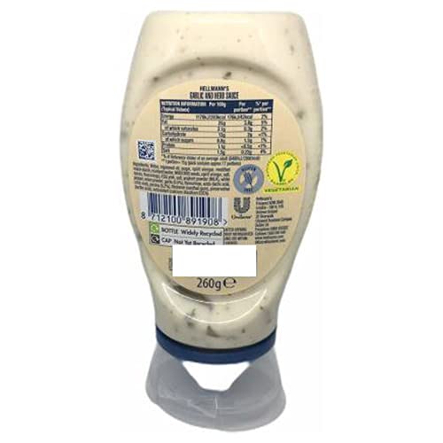 Hellmann's Garlic & Herb Sauce, 260 Gram - Creamy garlic and herb sauce, perfect for dipping.