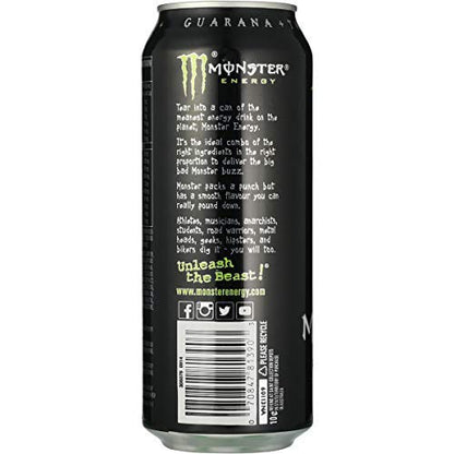 Monster Energy Drink 500ml , (Pack of 12 Cans X 500ml Each) - "Twelve-Pack Energy Surge!"