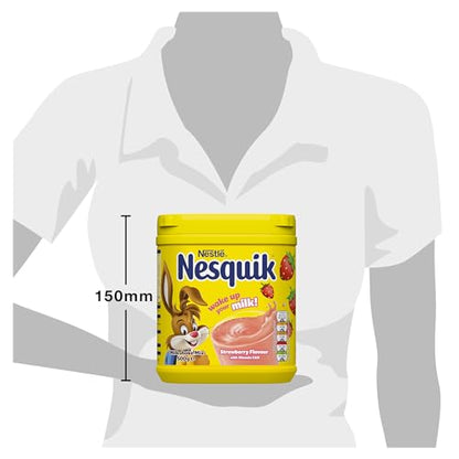 Nesquik Nestle Strawberry Flavour - 500 Grams - "Strawberry Nesquik - 500g of Sweet Strawberry Bliss!"