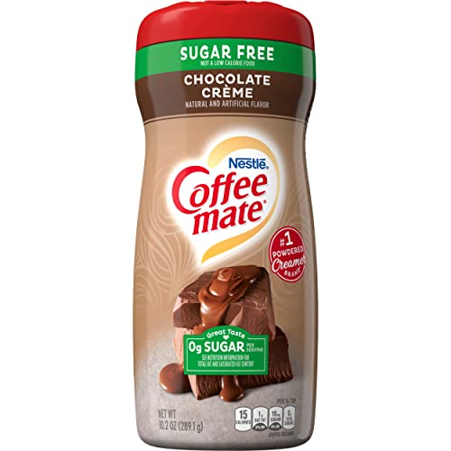 Nestle Sugar Free Chocolate Crème Coffee Mate, 10.19 oz ℮ 289 g - "Sugar Free Chocolate Crème Coffee Mate - 289g of Creamy, Guilt-Free Delight!"