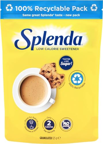 SPLENDA No Calorie Sweetener Granulated Sugar Substitute 125g Pouch - Add to Tea, Coffee & More!