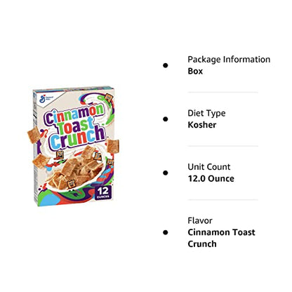 General Mills Cinnamon Toast Crunch, 340 g - Enjoy the irresistible taste of Cinnamon Toast Crunch