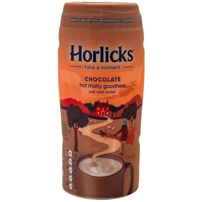 Horlicks Chocolate Hot Malty Goodness Milk Drink, 500g - Decadent Flavor for Irresistible Moments of Delight - Decadent chocolate malt drink for cozy moments, 500g.