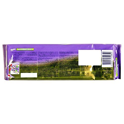 Milka Whole Hazelnut Chocolate Bar Pouch, 270 Gm - "Whole Hazelnut Delight!"