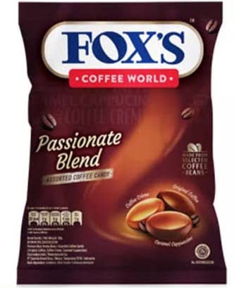 Fox's Crystal Clear Coffee World Passionate Blend Assorted Coffee Candy (125gm x 2pc) & Fox's Crystal Clear Fruits Candy (125gm x 2pc) - Coffee and fruit candy combo!