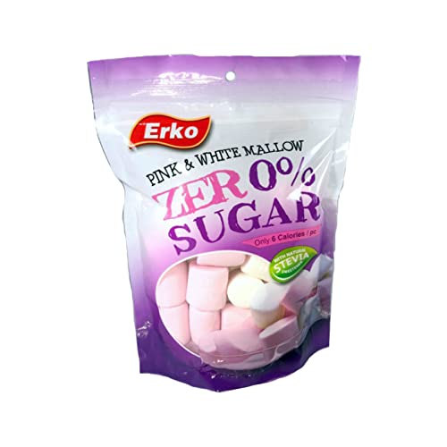 Erko Marshmallow Zero Sugar Pink & White Marshmallow 70g - Sugar-free marshmallow bliss!