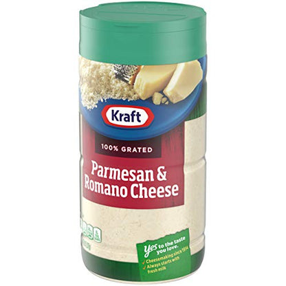 Kraft Real Grated Parmesan & Romano Cheese 227 Grams - Imported From USA! - "Parmesan & Romano Perfection!"