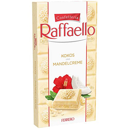 Ferrero Raffaello Chocolate Bar with Coconut and Almond Cream 90 g - Coconut almond bliss!