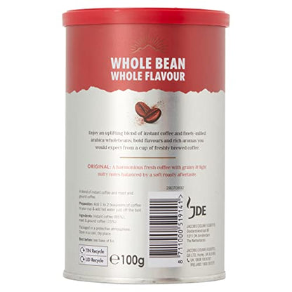 Kenco Millicano Original Wholebean Instant Coffee, 100g - Enjoy the rich aroma of Kenco Millicano Original Wholebean Instant Coffee, 100g.