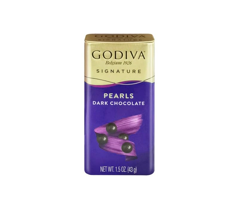 Godiva Belgium 1926 Signature Pearls Dark Chocolate - Rich Belgian Cocoa Indulgence, Elegant Gourmet Treats, Perfect for Gifting, 3.5oz(43g) Pack