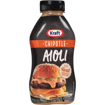 Kraft Chipotle Aioli 12 fl. oz. Bottle (Pack Of 2) - "Chipotle Creaminess!"