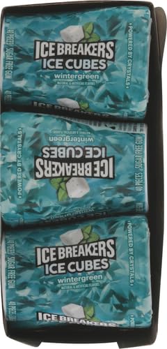 Ice Breakers Ice Cubes Sugar-Free Gum 3.24 oz. - 40 pcs - Wintergreen - Wintergreen gum cubes, 40 sugar-free pieces.