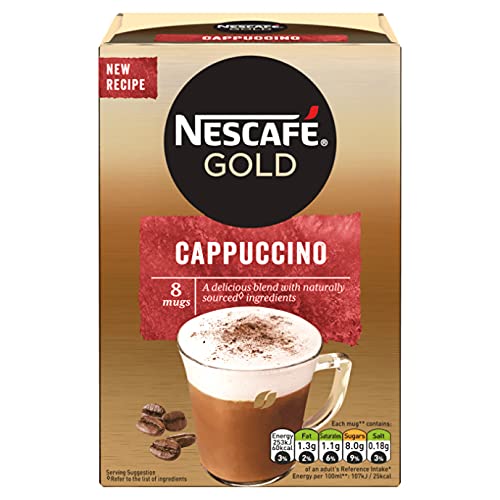 Nescafe Gold Cappuccino Coffee Premix, 4.8 oz / 136 g - "Gold Cappuccino Premix - Indulge Anytime!"