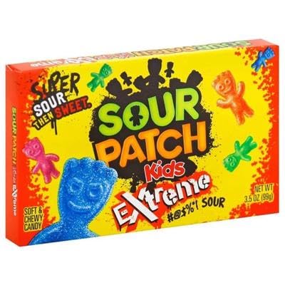 Sour Patch Kids Extreme Sour Soft & Chewy Candy Super Sour Then Sweet 99g