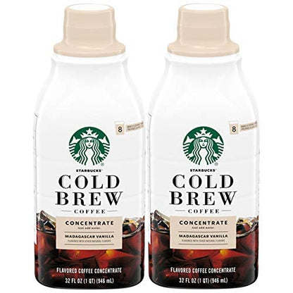 Starbucks Cold Brew Concentrate, 32 Fl Oz (Madagascar Vanilla)