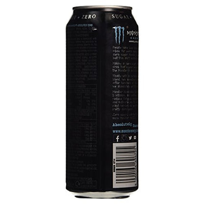 Monster Zero Sugar Carbonated Energy Drink 500ml (Pack Of 12) - "Zero Sugar Energy!"