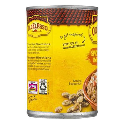 Old El Paso Spicy Fat Free Refried Beans, 453 g - "Spicy without the guilt!"