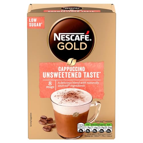 Nescafe Gold Cappuccino Unsweetened Taste Pouch, 113 G - Whole Bean - "Unsweetened Gold Cappuccino - Whole Bean Magic!"