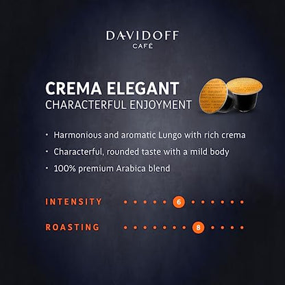 DAVIDOFF Crema Elegant Capsules - 6/12 Intensity - 10 x Capsules - 55 g - Elegant crema!