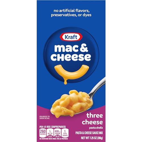 Kraft Macaroni and Cheese Dinner, Three Cheese Pouch, 206 g - "Triple Cheese!"