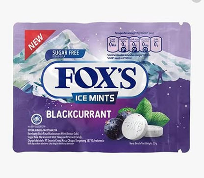 Fox's Blackcurrant Ice Mints Sugar Free, Purple & Blue, 25 g - Blackcurrant ice mints!