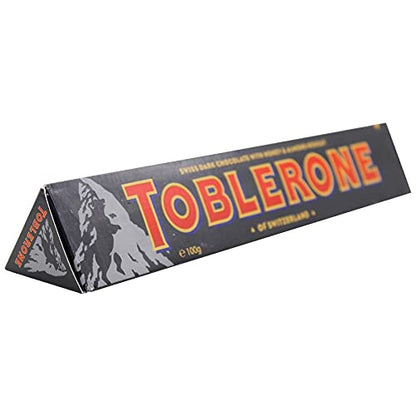 Toblerone Dark Chocolate with Honey and Almond Nougat Pack of 12, x 100 g