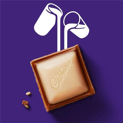 Indulge in Harmony with Cadbury Dairy Milk Top Deck - Large 340g Chocolate Block, a Perfect Fusion of Creamy Milk Chocolate and Dreamy White Chocolate Layers - Cadbury Dairy Milk Top Deck, 340g of milk and white chocolate fusion.