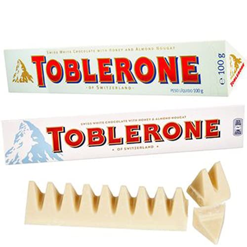 Toblerone White Chocolate With Honey & Almond Nougat, 100G (Pack Of 2)