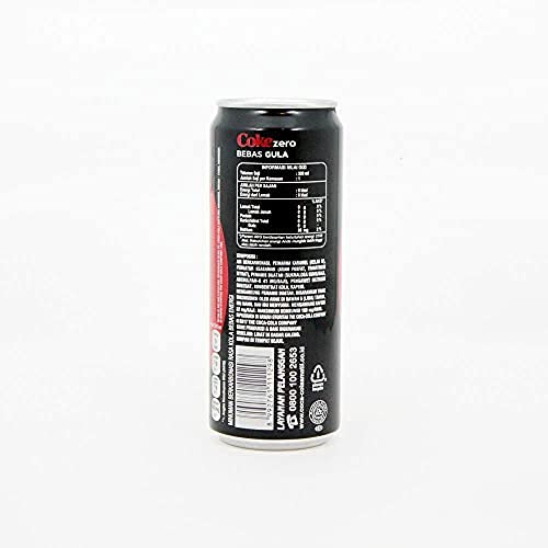 CocaCola Zero Sugar Imported 330Ml, Pack Of 24, Vegetarian - Zero sugar Coke