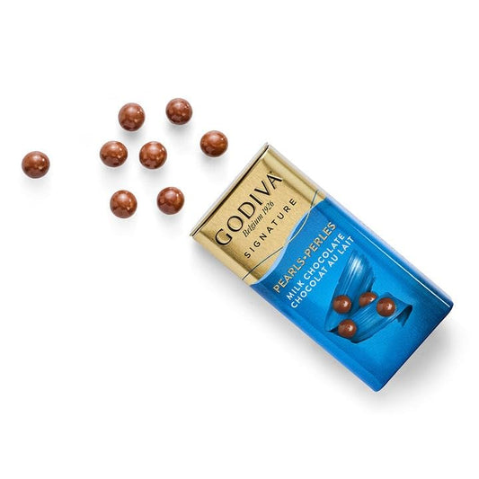 Godiva Belgium 1926 Signature Pearls Milk Chocolate - Luxurious Belgian Chocolates, Creamy & Indulgent Treats for Gifting, 3.5oz(43g) Pack