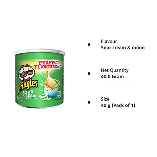 Pringles Sour Cream & Onion Pop & Go, 40 g - Sour cream and onion Pringles snack!