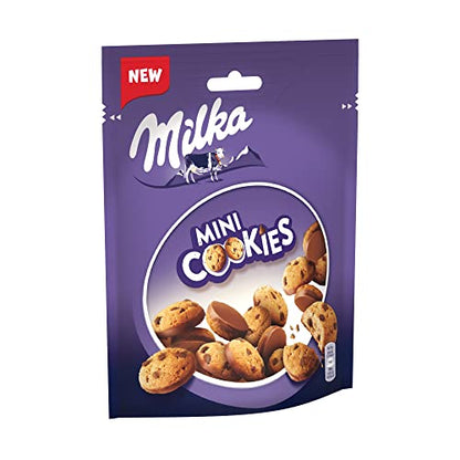 Milka Mini Cookies Covered with Alpine Milk Chocolate Pieces (Imported), 110g - "Mini Cookie Munch!"