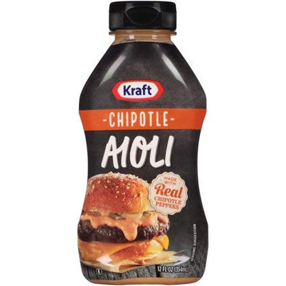 Kraft Chipotle Aioli 12 fl. oz. Bottle (Pack Of 2) - "Chipotle Creaminess!"