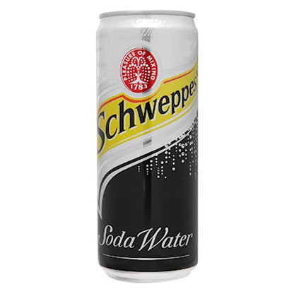 Schweppes Soda Water Can- 6 Pack, 6 x 320 ml